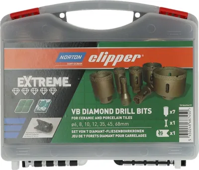 Produktbild von Norton Clipper Diamantbohr-Koffer Extreme Ø6-68 mm