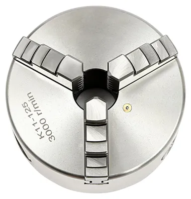 Produktbild von 3-Backen Selbstzentrierender Drehfutter, Durchmesser 125 mm, Maximalgeschwindigkeit 3000 U/min, Futterlochdurchmesser 30 mm, Interner Spannbereich 2,5-40 mm, Externer Spannbereich 38-110 mm