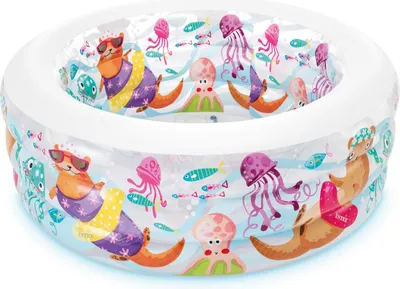 Image de Piscine de jardin gonflable pour enfants Poisson 156 x 52 cm