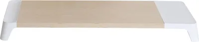 Immagine prodotto di Supporto Monitor da Scrivania 56x20x5,7 cm con Base di Ricarica Wireless in MDF e Plastica Bianco