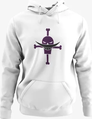 Produktbild von Pánska mikina s kapucňou One Piece Blackbeard Skull Flag Anime Man Shirt Ruffy Crew Marshall D Teach