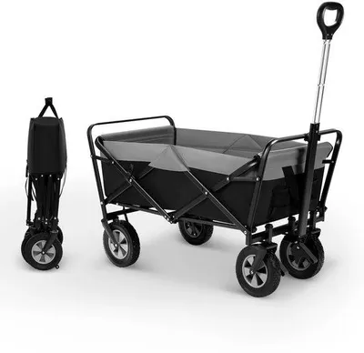 Zdjęcie produktu dla Składana wózek transportowy z oponami pneumatycznymi – nośność 100 kg
