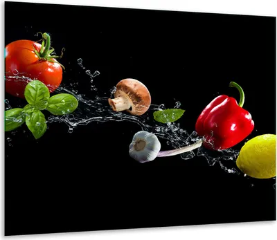 Obrázek produktu pro Kryt varné desky Skleněný kryt varné desky 60x52cm Zelenina