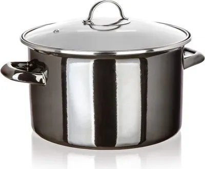 Immagine prodotto di BANQUET Pentola smaltata METALLIC Black 26 cm, 6 l, con coperchio