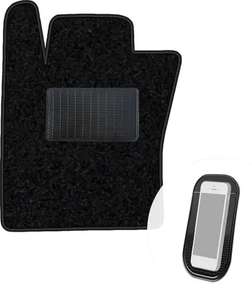 Produktbild von moto-MOLTICO Fahrer Fußmatte Auto Velours Fahrerseite Autoteppiche Schwarz Fahrermatte 1-teilig passend für Jeep Cherokee ab 2014