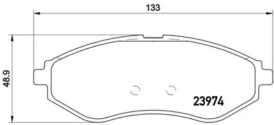 Produktbild von Brembo Bremsbelagsatz, Scheibenbremse Vorderachse P 24 048