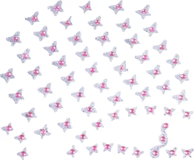 Produktbild von Glitzer Sticker Gesicht & Haar | Rosa Strasssteine selbstklebend | Festival, Party & Kostüm