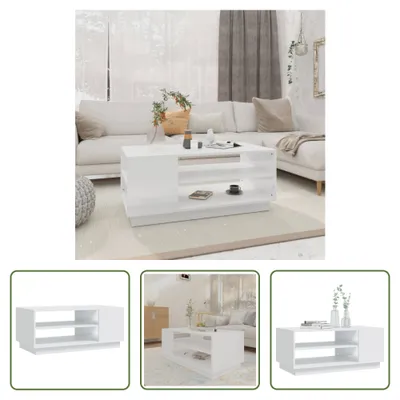 Produktbild von The Living Store Couchtisch Weiß 102x55x43 cm Holzwerkstoff