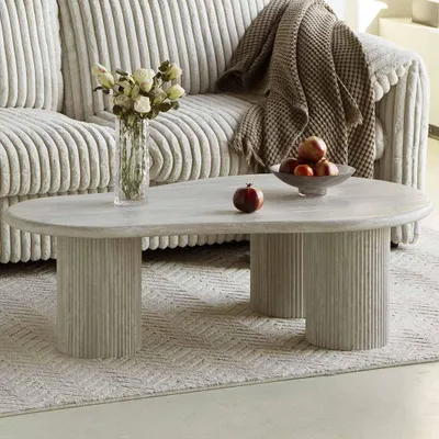 Produktbild von Milton & Oldbrook Couchtisch 130 cm Tovuz Hellgrau