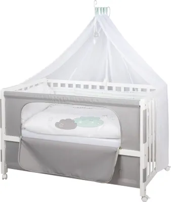 Obrázek produktu pro roba Roombed, dětská postel 60x120cm 'Happy Cloud', přistýlka k rodičovské posteli, kompletní vybavení