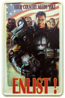 Immagine prodotto di DEVplus Fallout Metallschild Arruolare