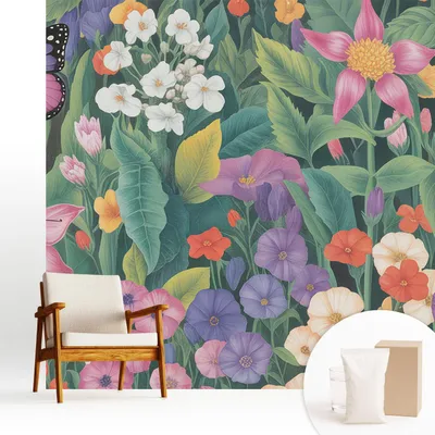 Produktbild von Fototapete  - 250x250 cm - Tapete - Wandtapete - Wandbilder - Dekofolie - Tapete Folie - Wand - Dekoration - Wohnzimmer - Blumenexplosion