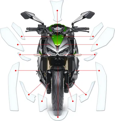 Produktbild von Lackschutzfolie Steinschlagschutz passend für Kawasaki Z1000 2014-2017