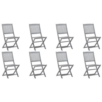 Produktbild von VidaXL 3078315, Terrasse, Gepolsterter Sitz, Akazienholz, Blau, Polyester, 485 mm