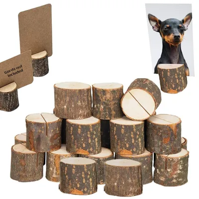 Tischkartenhalter aus Holz, 20 Stück, für Hochzeit & Deko