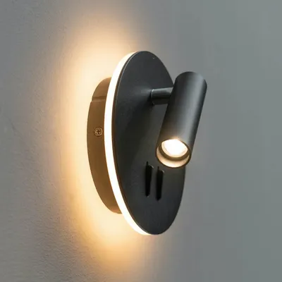 Produktbild von KOSILUM - Wandleuchte, Aluminium und Acryl - Schwarz - Bilbao