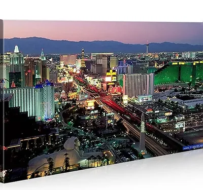 Produktbild von Bilder auf Leinwand Las Vegas 1p Casino The Strip Kunstdruck XXL Bild Poster Leinwandbilder Wandbilder