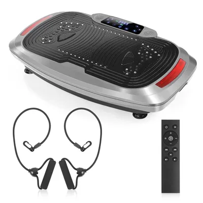 Produktbild von Vibrationsplatte 120 Stufen Bluetooth Musik LCD Fernbedienung mit Widerstands- & Fitnessbändern