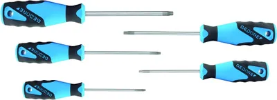 Produktbild von GEDORE 2163 TX-05 3K-Schraubendreher-Satz 5-teilig TX T10-T30, 1482327