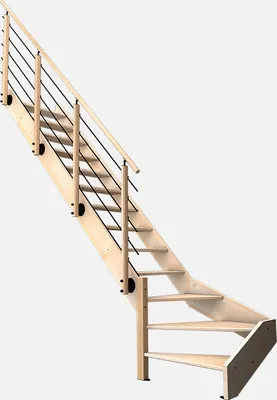 Immagine prodotto di NOSTRA - Scala salvaspazio a quarto di giro a sinistra in legno (faggio)