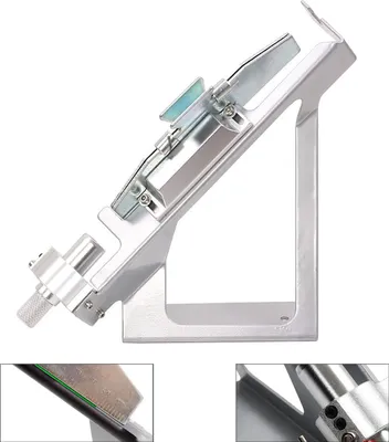 Produktbild von Werkzeug zur Herstellung von Pfeilfedern – Verstellbares Werkzeugset zur Herstellung von Pfeilfedern aus Metall.
