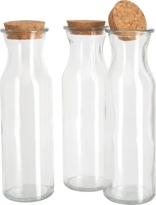 Produktbild von VBS Glasflaschen "Milk", 3er-Set, Ø ca. 6 cm x 20 cm