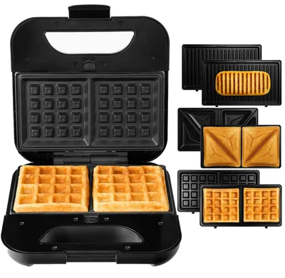 3-in-1 Sandwichmaker & Waffeleisen mit Wechselplatten