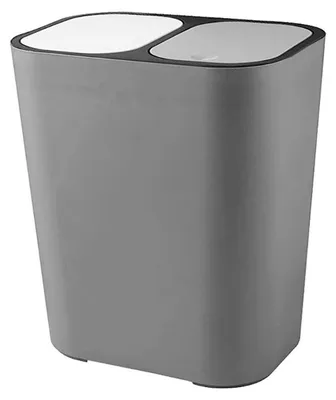 Produktbild von Mülleimer für die Küche mit zwei Fächern und Deckel mit sanftem Schließmechanismus