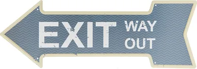 Produktbild von Clayre & Eef Textschild 46x15 cm Blau Eisen Rechteck
