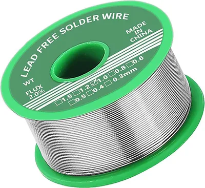 Produktbild von Lötzinn 1,0 mm, bleifreies Lötzinn mit Kolophoniumkern 50 g, geeignet für die Reparatur elektronischer und elektrischer Schweißkomponenten und zum Selbermachen