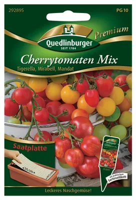 Produktbild von Quedlinburger Saatgut - Cherry-Tomaten Mix Saatplatte - Samen - 292895