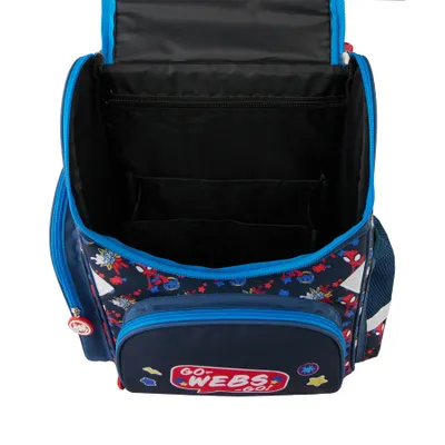 Produktbild von Schulranzen für Jungen und Mädchen, 6er-Set - Schul-Rucksack für Kinder mit Federmäppchen - Schuhbeutel und Hausaufgabenheft - Spiderman Motiv