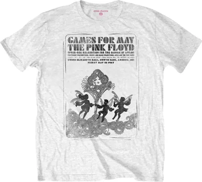 Image de Pink Floyd - "Games For May" T-shirt Homme/Femme Unie RO383 (S) (Blanc)