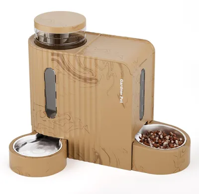 Produktbild von Katzenfutterautomat Futterspender Wasserspender - Schwerkraftsystem - 3 Liter - Mit Wasserspender Trockenfutter