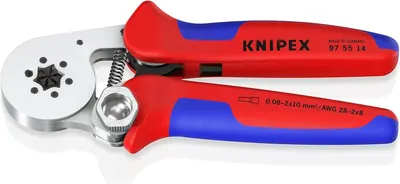 Produktbild von KNIPEX Selbsteinstellende Crimpzange für Aderendhülsen Hexagonal-Crimp