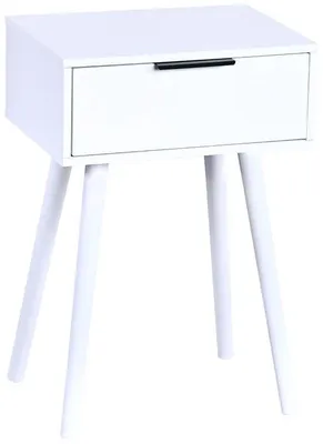 Produktbild von Wit nachtkastje van vezelplaat mit praktischer Schublade und elegantem Design