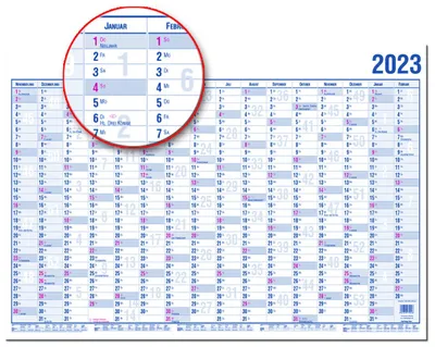 Productafbeelding van 18000V Wandkalender - Formaat A2, 16 maanden