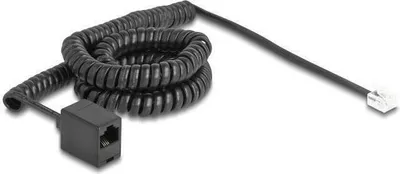 Produktbild von Delock - Telefonkabel - RJ-11 (M) zu RJ-45 (W) - 5 m - gewickelt - Schwarz