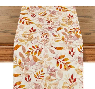 Obrázok produktu pre Jesenná obrusovka, 33x183 cm, motívy javorových listov, materiál: juta, polyester, vhodné na jesennú výzdobu
