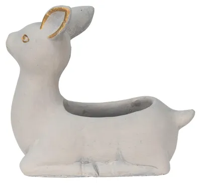 Immagine prodotto di Vaso da fiori Clayre & Eef Deer 23x11x21 cm Beige Stone
