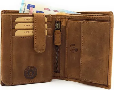 Produktbild von Jockey Club echt Leder Geldbörse Portemonnaie mit RFID Schutz cognac braun