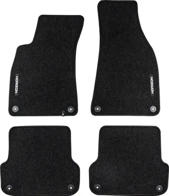 Image de Tapis de sol pour Audi A4 B6 2000-2006 / A4 B7 2004-2008 Velours Noir 4Pcs
