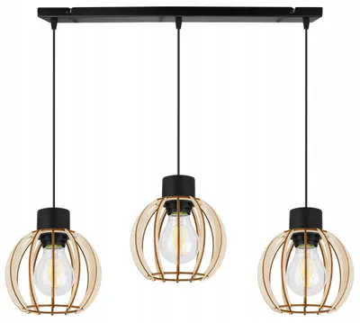 Immagine prodotto di Lampada a sospensione, lampadario da soffitto, legno, paralume LED