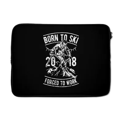Produktbild von MuchoWow® Laptop Hülle 14 ZollSki - Berg - Retro Laptoptasche - Laptoptasche - Stoßsicher - Schutzhaube