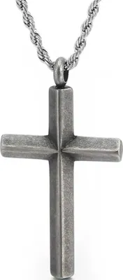Produktbild von Elegante graue Halskette Polyurethan38413 Cross für Uni KP38413