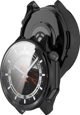 Produktbild von INF Galvanisierte Gunmetal TPU Hülle für Oppo Watch X2/OnePlus Watch 3 Schwarz