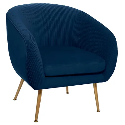Produktbild von Sessel "solaro" samt plissiert blau  - Atmosphera créateur d'intérieur