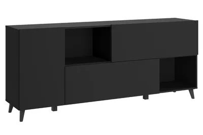Image de MINIO – Commode LOKET 181, Buffet de 180 cm de largeur, noir