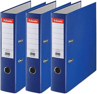 Image de Classeur Esselte, format A4, dos large de 7,5 cm, en plastique, lot de 3