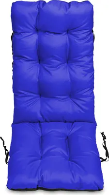 Produktbild von Stuhlkissen Sitzkissen und Rückenkissen für Stühle - 48x123 cm - Outdoor und Indoor - blau